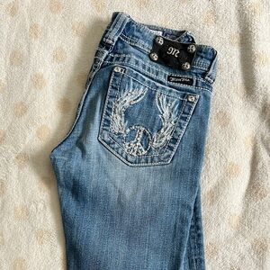 Miss Me Embellished Blue Skinny Jeans